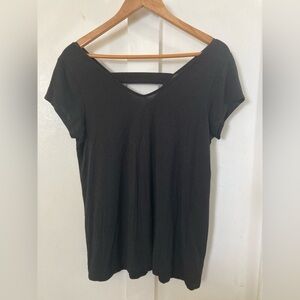 Catherine Malandrino Medium black modal spandex strap blouse